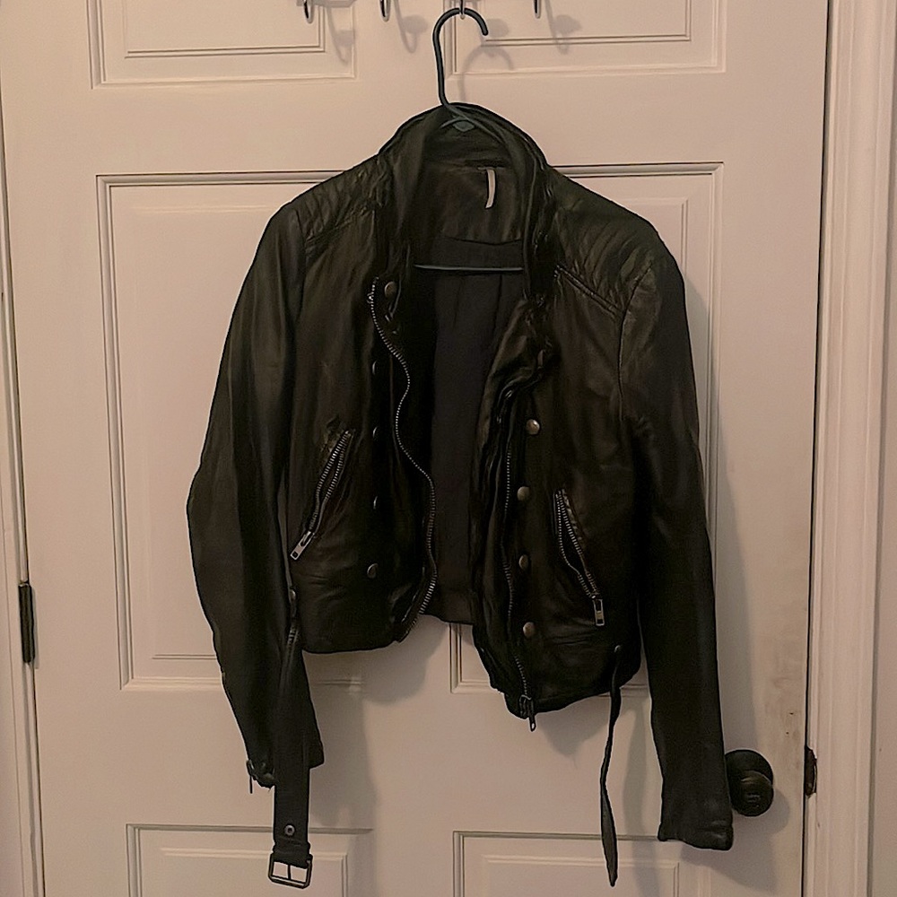 Free People leather jacket